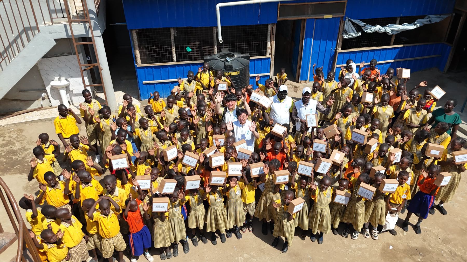Star of Hope pupils gathered on campus